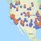 Hacked locations are marked red.